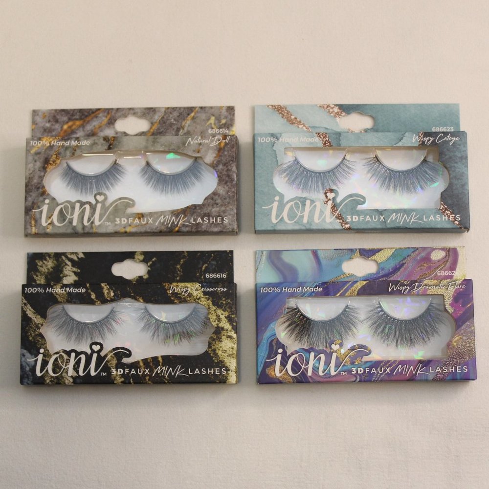 Ioni 3D Faux Mink Eyelashes Collection 4 Pack